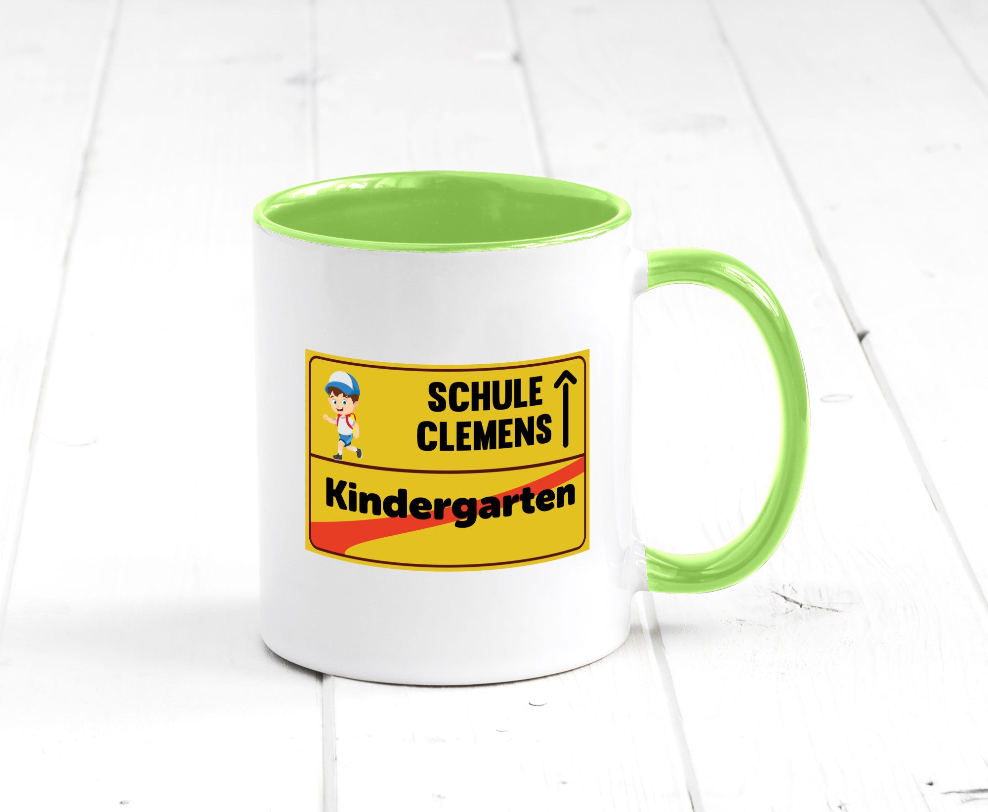 Bye Kindergarten | Schule Clemens Geschenkidee Humor Tasse