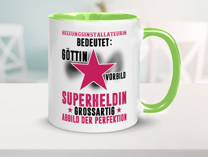 Bedeutung von Heizungsinstallateurin | Heizung Humor Geschenkidee Tasse