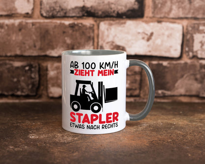 Stapler zieht nach Rechts | Staplerfahrer Arbeit Geschenkidee Kollegen Büro