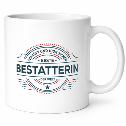Geprüft und sicher: Bestatterin | Bestattung Totengräberin lustiger Spruch