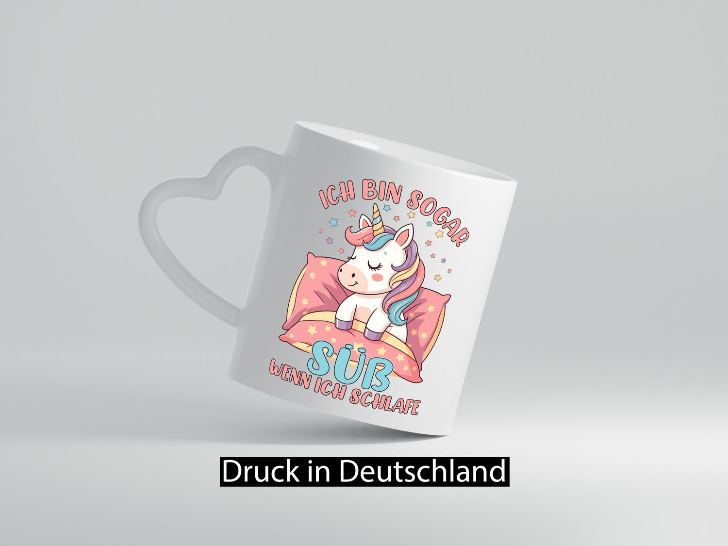 Bin süß wenn ich schlafe | Einhorn v2 Humor Geschenkidee Tasse