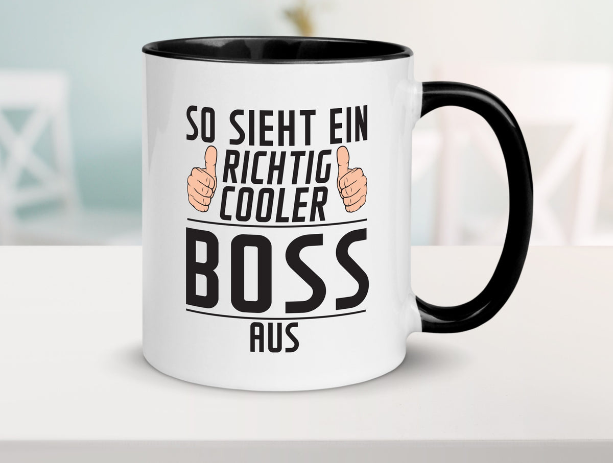 Richtig Cooler Boss | Führungskraft Vorgesetzter lustiger Spruch Geschenk Humor Tasse