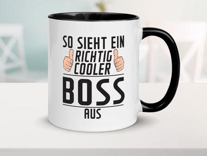 Richtig Cooler Boss | Führungskraft Vorgesetzter lustiger Spruch Geschenk Humor Tasse