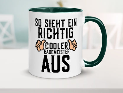 Richtig cooler Bademeister | Daumen hoch Schwimmbad lustig Humor Geschenkidee