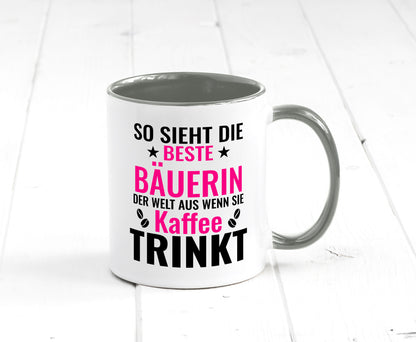 Kaffee trinkt: Bäuerin | Bauernhof Landwirtschaft Geschenk Humor Geschenkidee