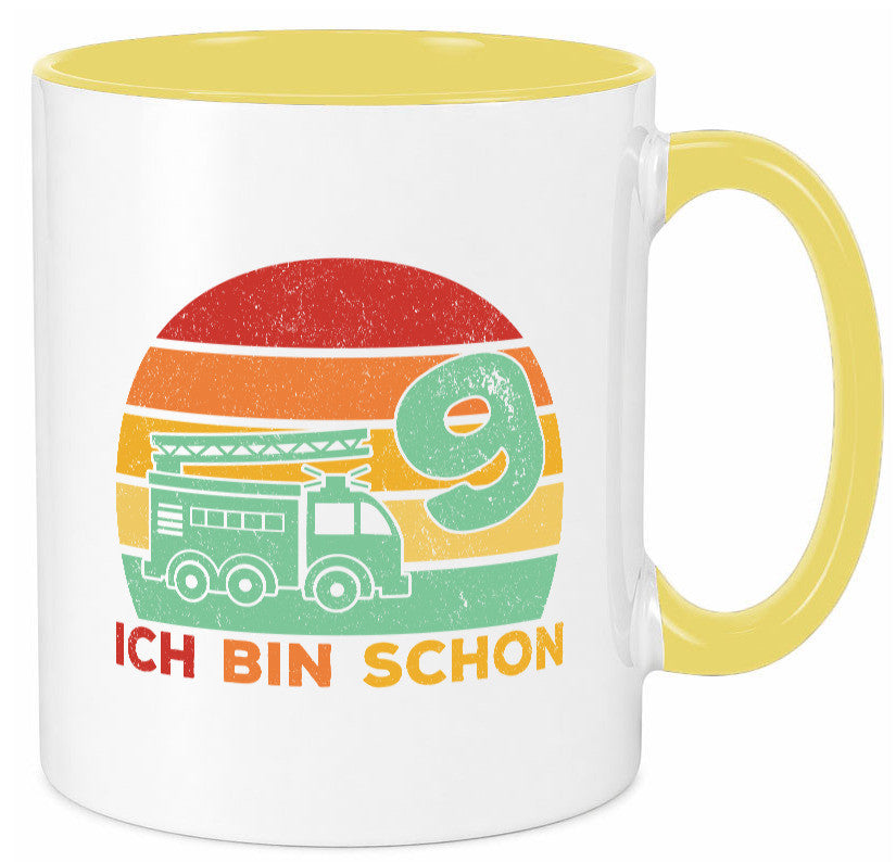 9. geburtstag | Feuerwehrauto 9 Jahre Feuerwehr Geschenk Geschenkidee lustiger