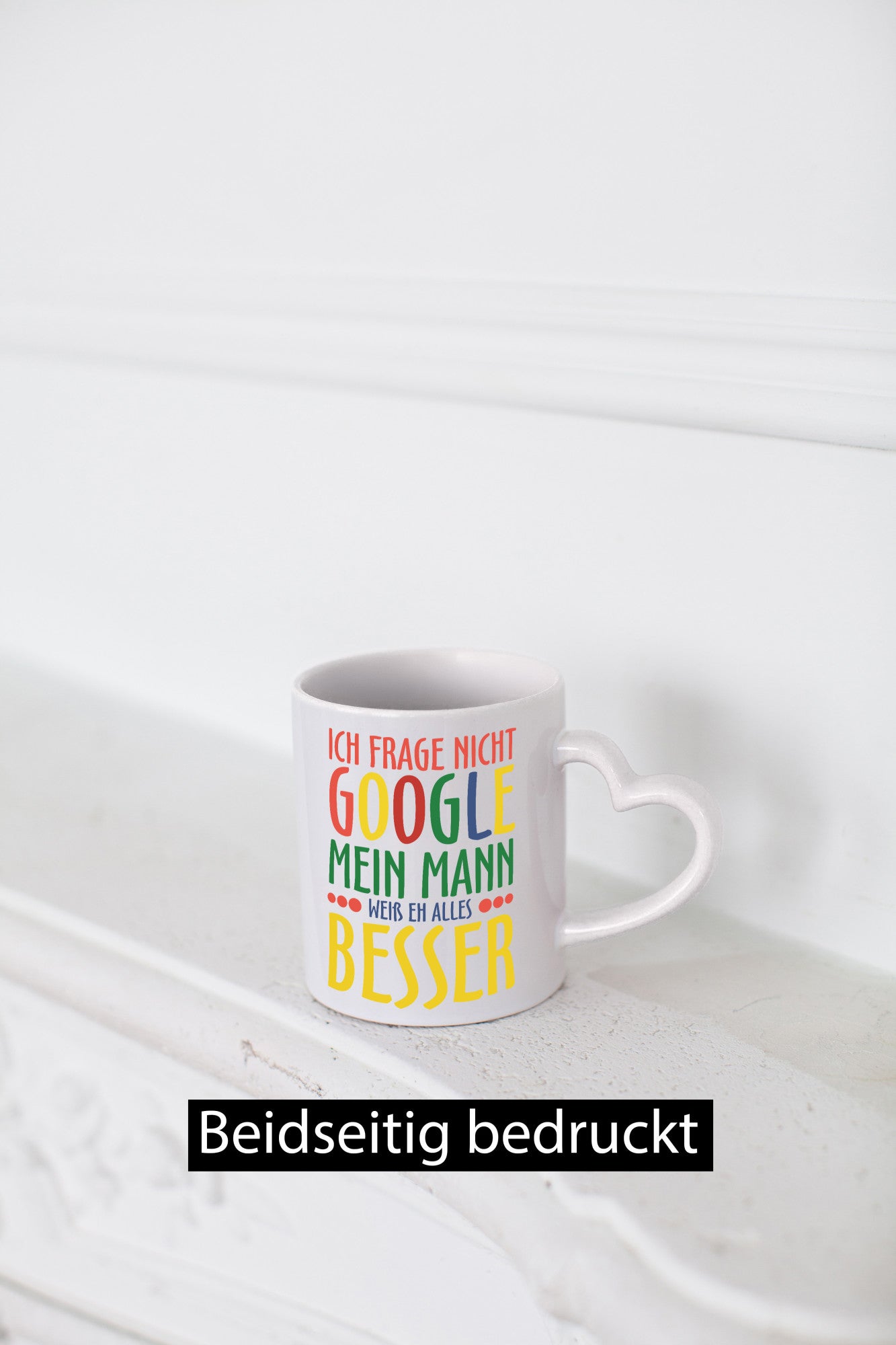 Mann weiß alles besser | Ehe Google Partnerschaft Humor Geschenkidee Tasse