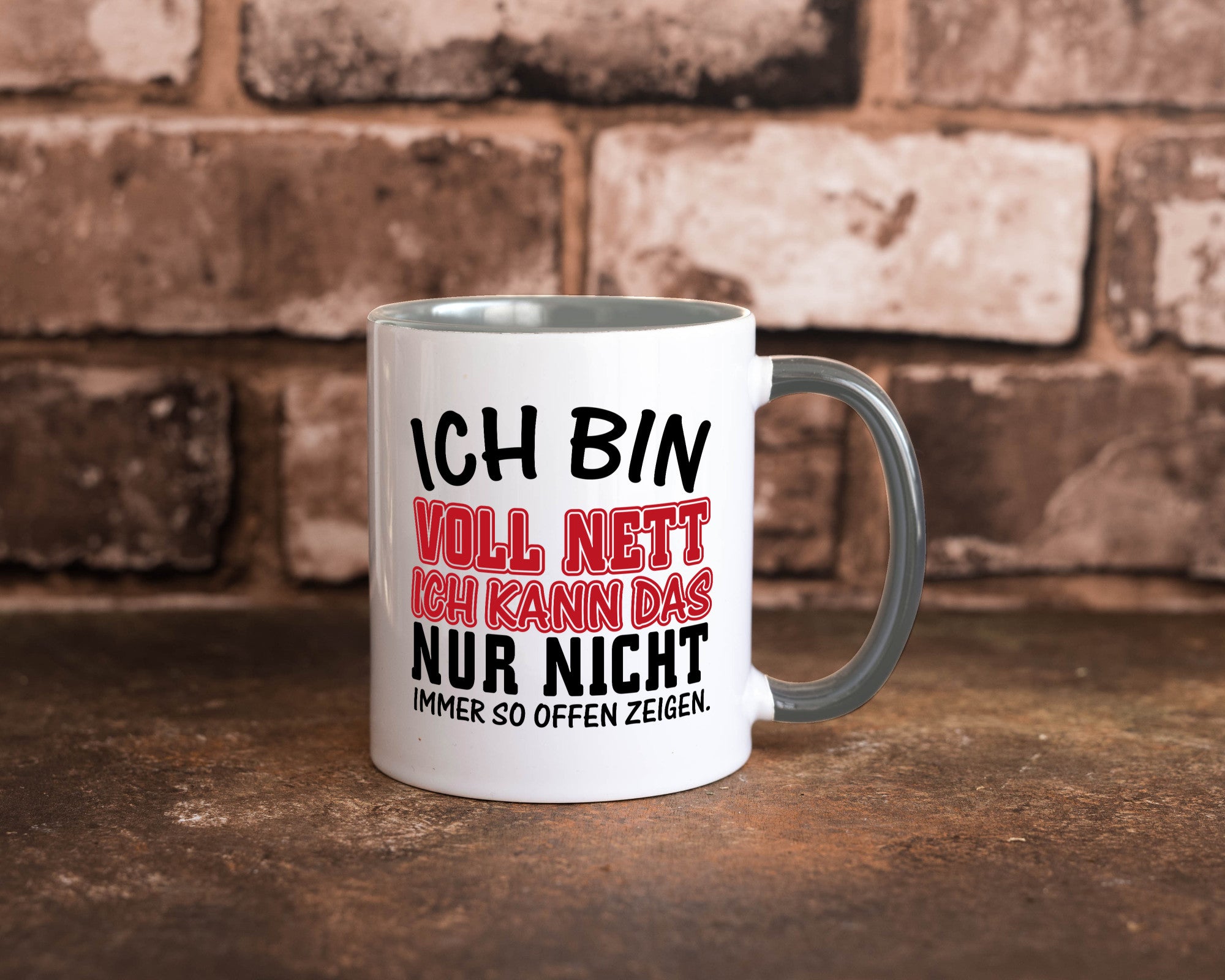 Ich bin voll nett Geschenkidee Humor Tasse