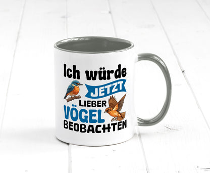 Vögel beobachten | Vogel lustig Humor Geschenkidee Geschenk Tasse