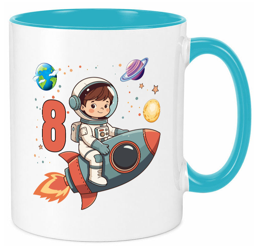 8. Geburtstag | 8 Jahre Astronaut Weltraum Humor Geschenkidee Tasse