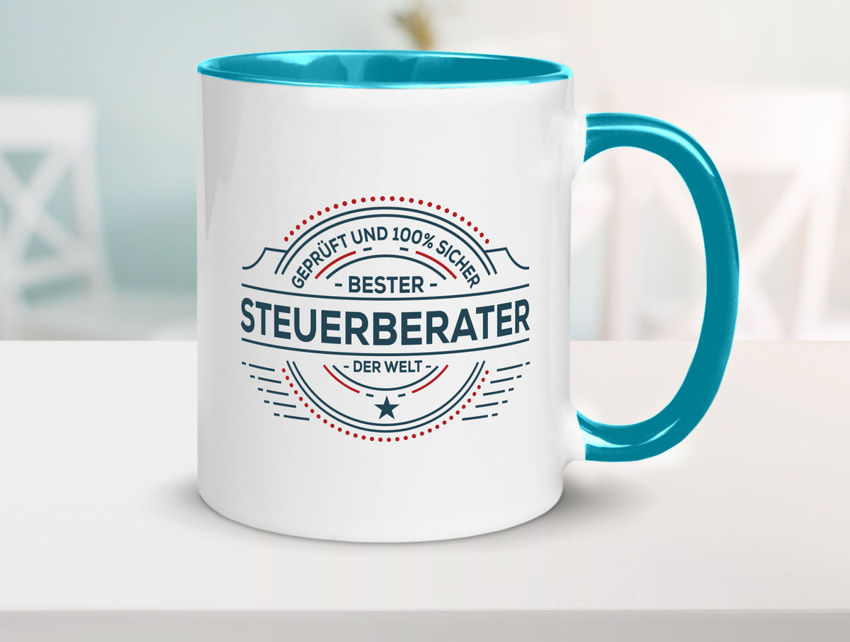 Geprüft und sicher: Steuerberater | Steuern Geschenk Humor Geschenkidee Tasse