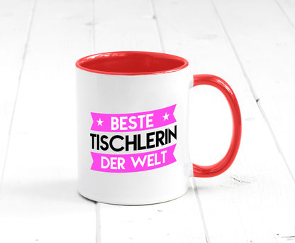 Beste Tischlerin | Tischlerei lustiger Spruch Geschenk Humor Geschenkidee Tasse