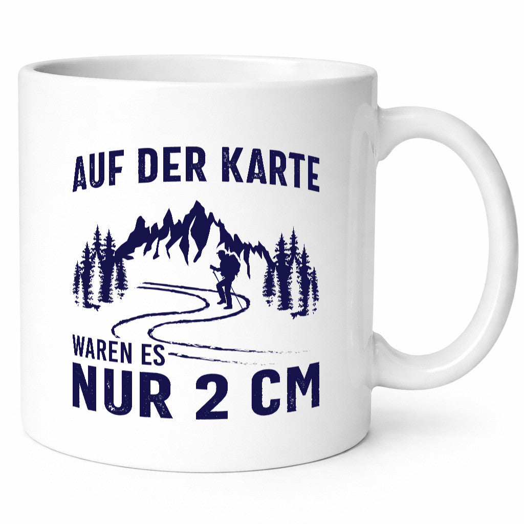 Auf der Karte nur 2 cm | Wandererf Kurve Berge lustig Humor Geschenkidee