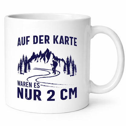 Auf der Karte nur 2 cm | Wandererf Kurve Berge lustig Humor Geschenkidee
