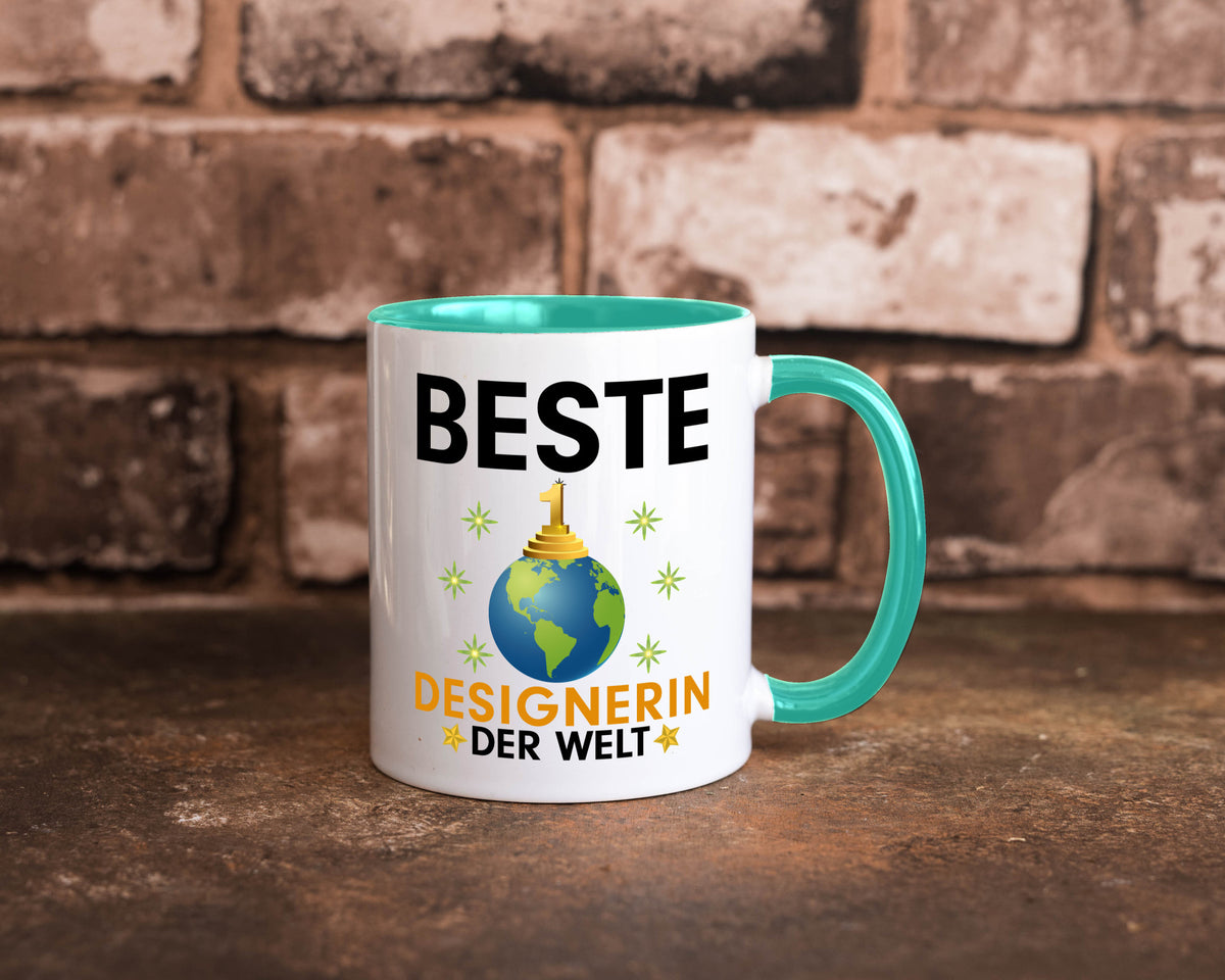 Welt Beste Designerin | Mode lustiger Spruch Geschenk Humor Geschenkidee Tasse