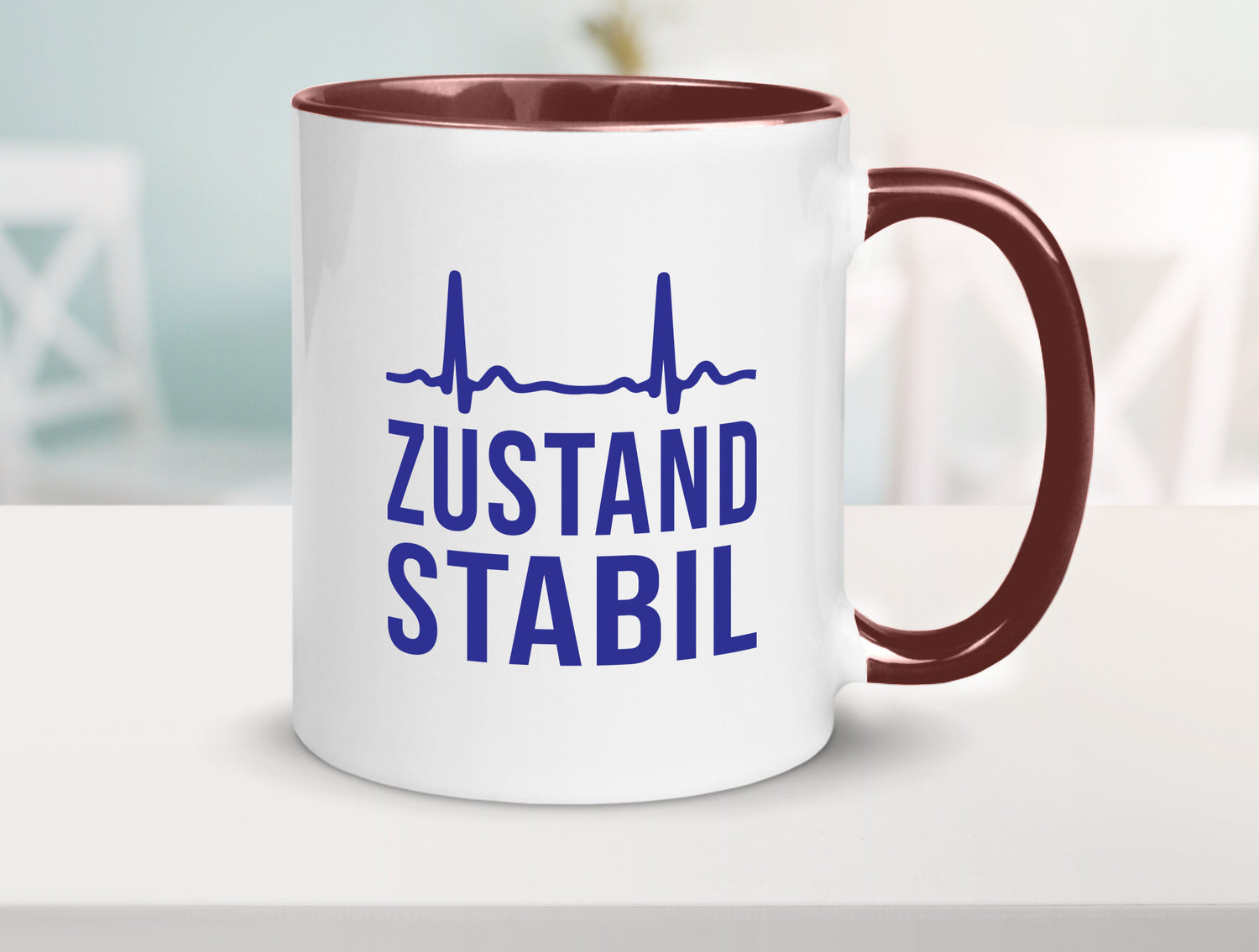Zustand stabil | Herzschlag v2 Geschenk Humor Geschenkidee lustiger Spruch Tasse