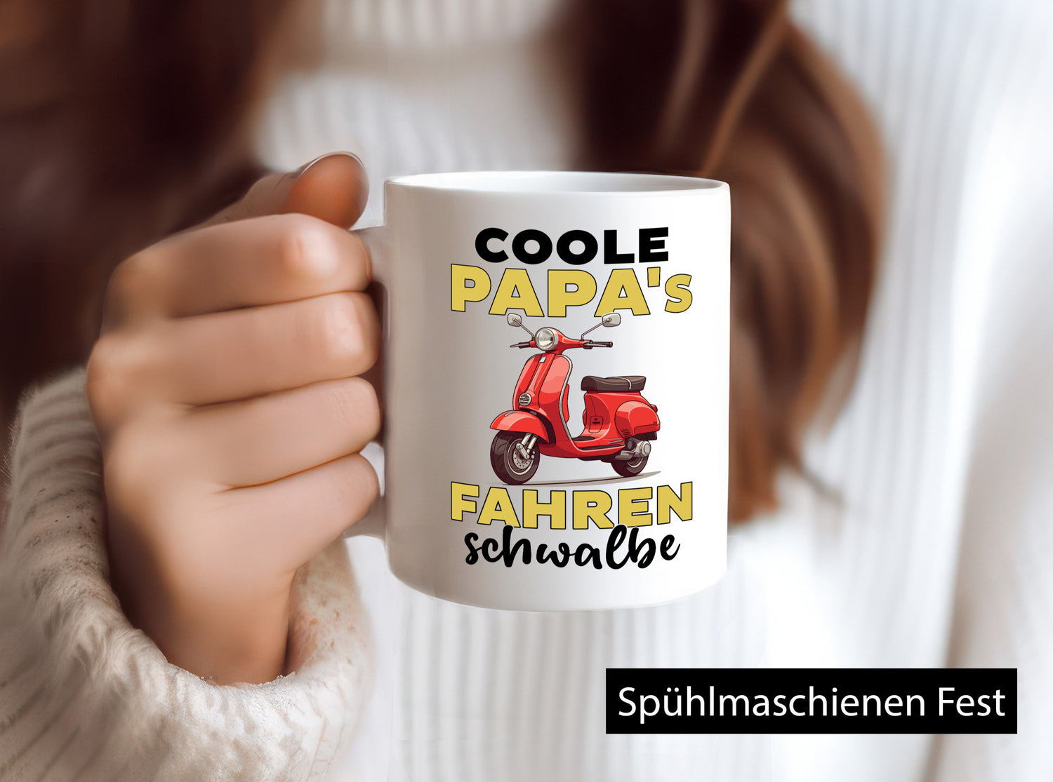 Coole Papas fahren Schwalbe | DDR Mofa Moped v2 Geschenkidee Humor Tasse