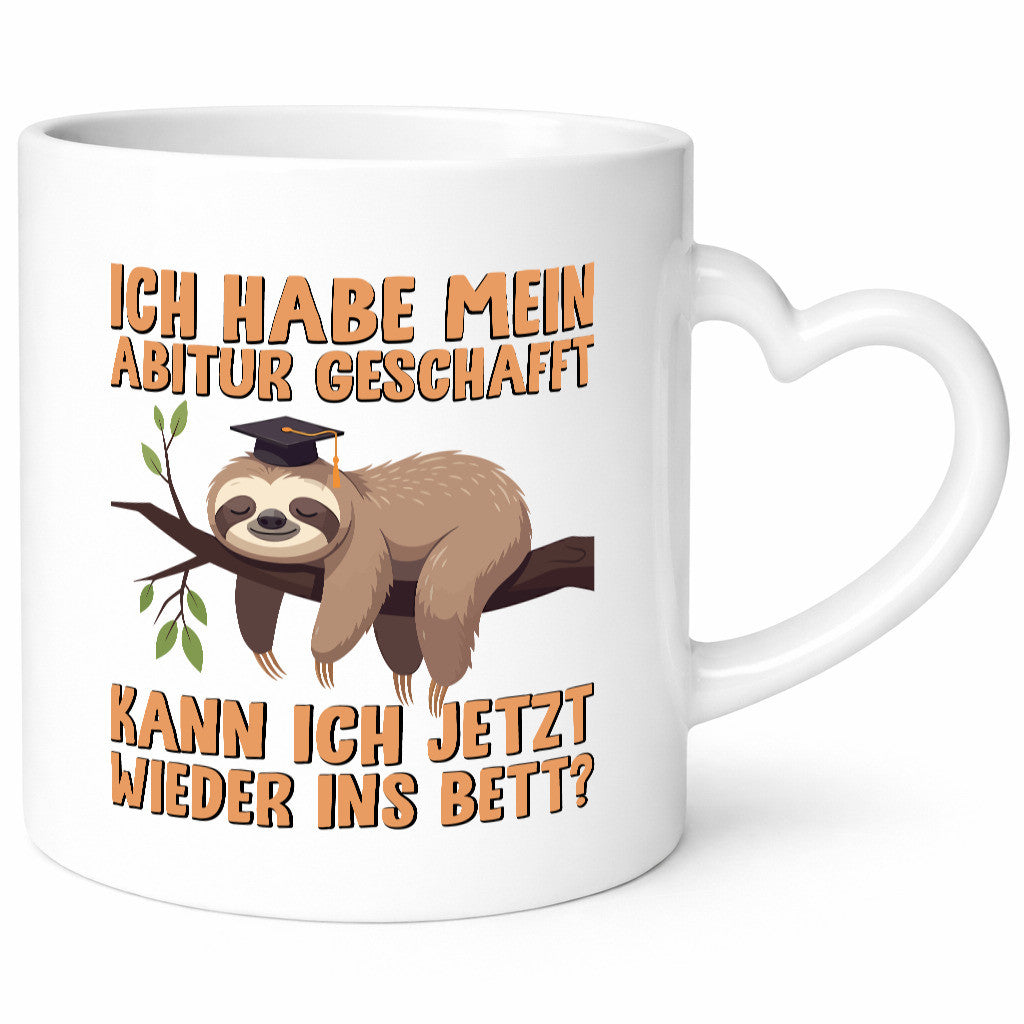 Abi Geschafft | Abschluss Faultier v2 Humor Tierliebhaber Geschenkidee Tasse