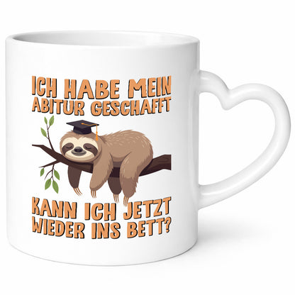 Abi Geschafft | Abschluss Faultier v2 Humor Tierliebhaber Geschenkidee Tasse