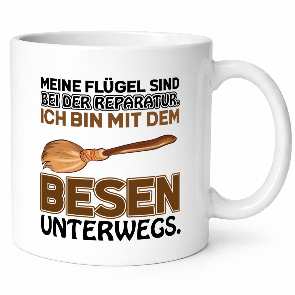 Flügel Reperatur lustig Humor Geschenkidee Geschenk Tasse