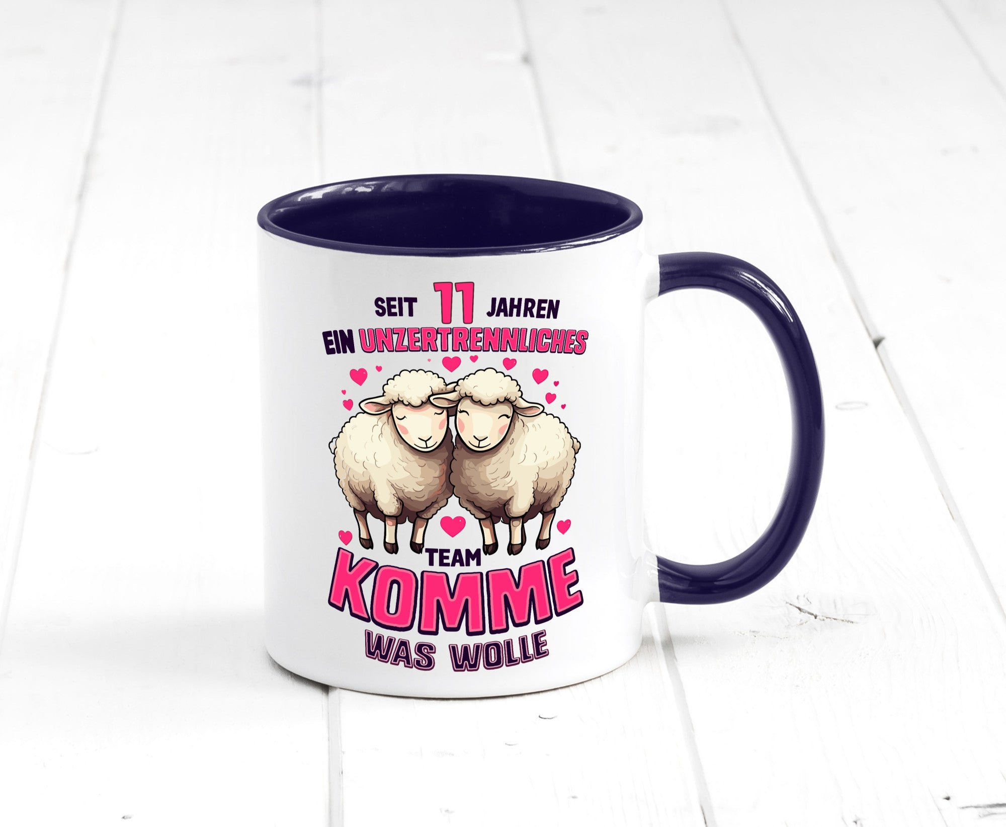 11 Jahre Verheiratet | ein Team Ehepaar v2 Humor Geschenkidee Tasse