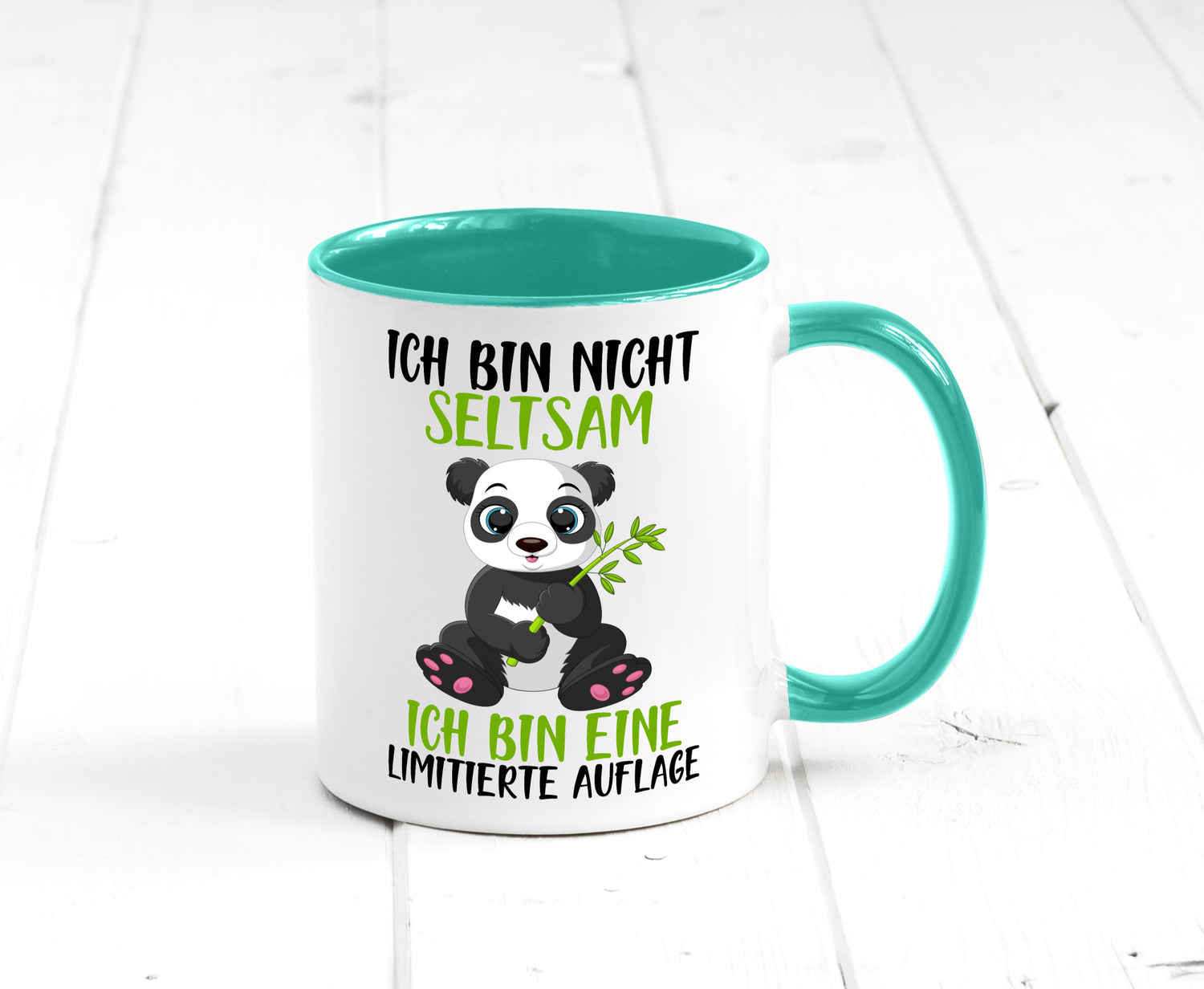 Ich bin nicht seltsam | süßer Pandabär lustiger Spruch Humor Geschenkidee Tasse