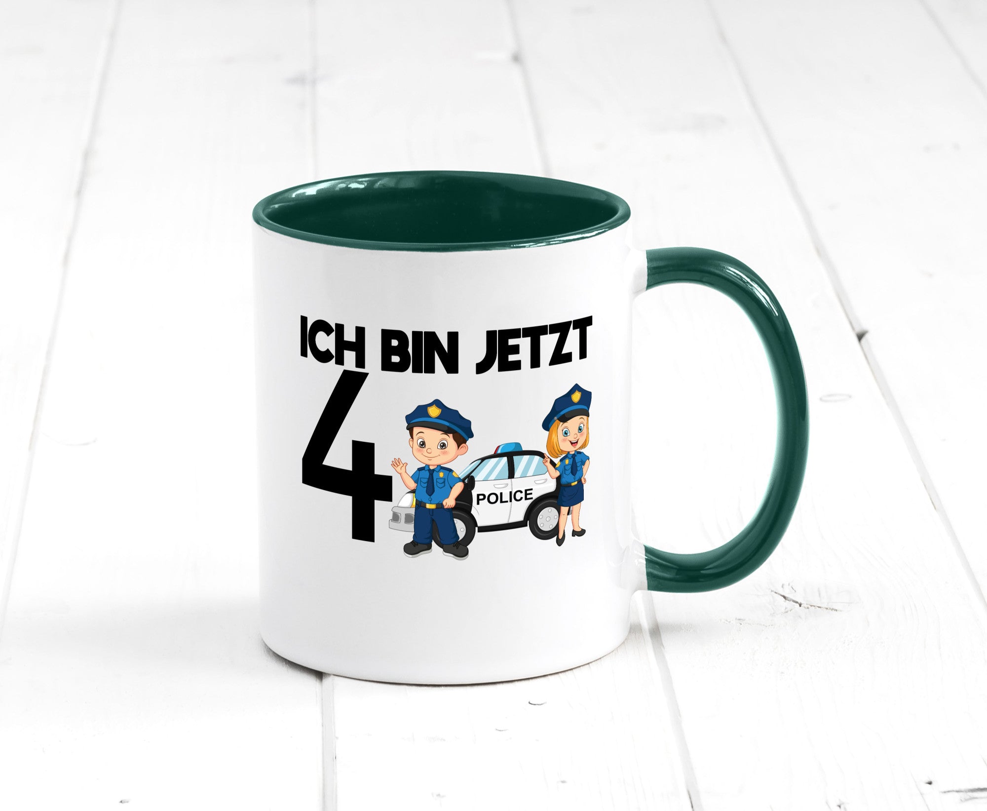 Ich bin jetzt 4 | Polizei 4. Geburtstag Jähriger Geschenk Geschenkidee lustiger