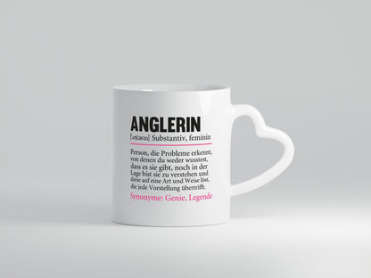 Anglerin | Spruch Angeln Fischerin Beruf Humor Arbeit Kollegen Büro
