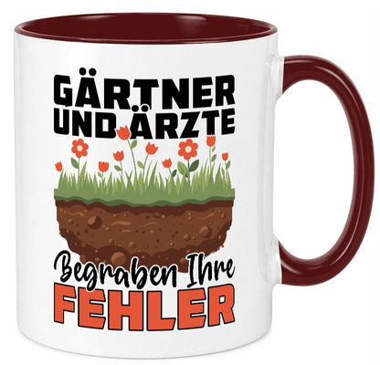 Gärtner und Ãrzte begraben ihre probleme | Humor Geschenkidee Tasse