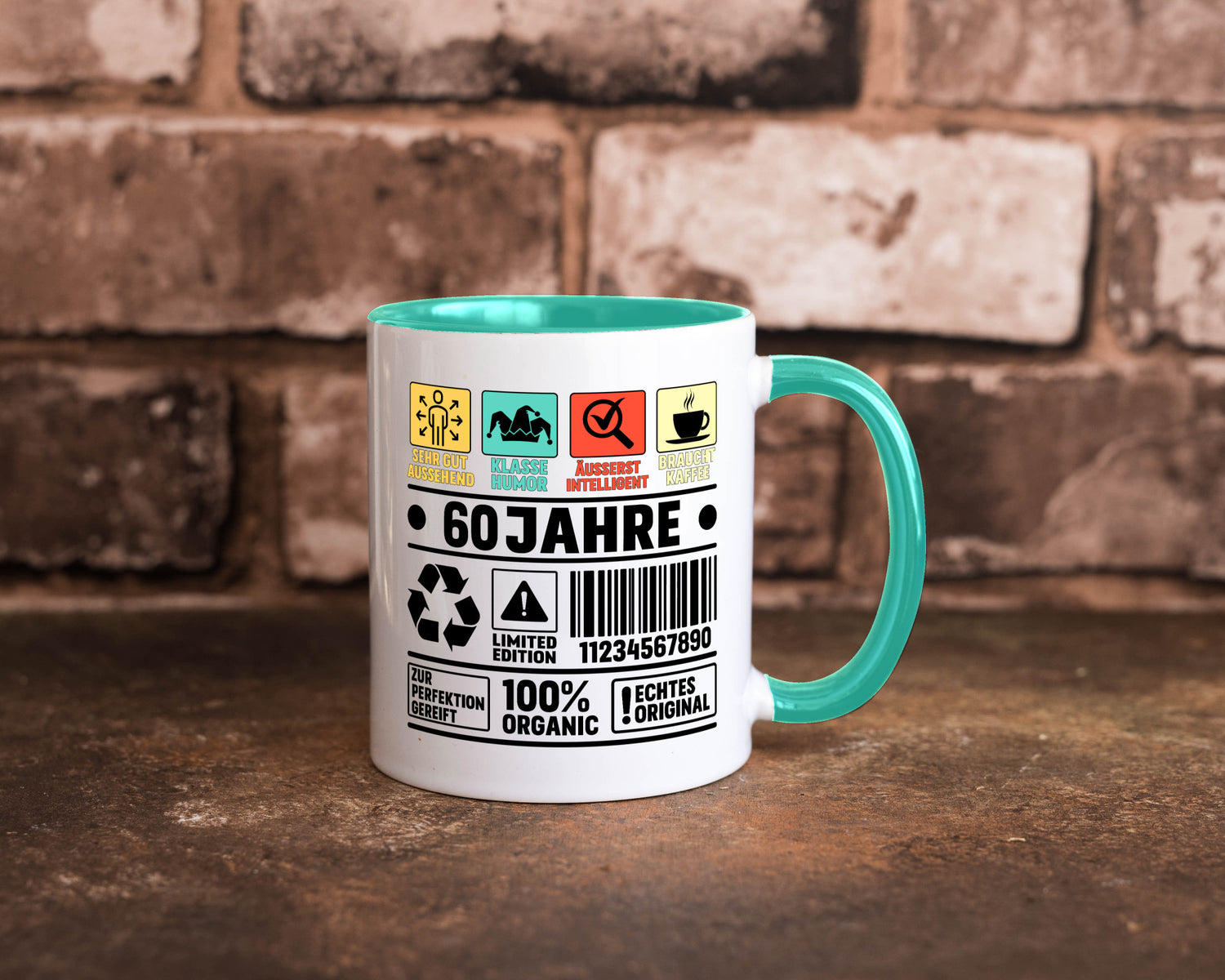 60. Geburtstag | 60 Jahre Humor Limited Edition Geschenkidee Tasse