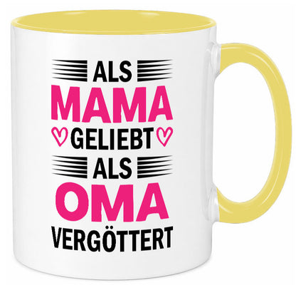 Als oma Vergöttert | Muttertag mama Großmutter Humor Familie Geschenkidee Tasse