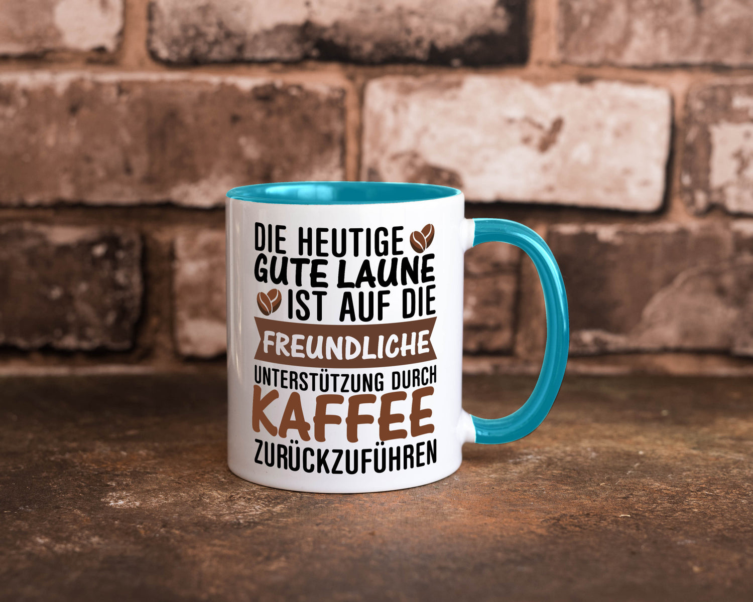 Unterstützung durch Kaffee | Kaffeliebhaber gute Laune Geschenk Humor