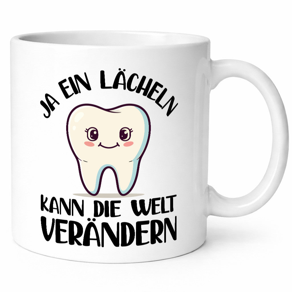 Ein lächeln kann die welt verändrn | Zahnarzt Geschenkidee Humor Tasse