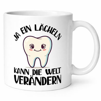 Ein lächeln kann die welt verändrn | Zahnarzt Geschenkidee Humor Tasse