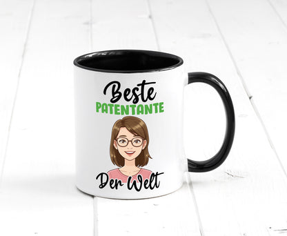 Beste Patentante | Tante lustiger Spruch Geschenk Humor Geschenkidee Tasse