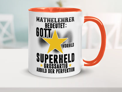 Bedeutung von Mathelehrer | Lehrer Mathe Humor Geschenkidee Tasse