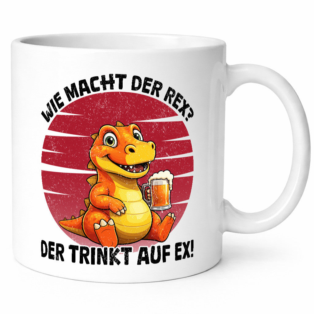 Wie macht der Rex trinkt auf ex | Bier T-Rex v2 lustiger Spruch Geschenk Humor