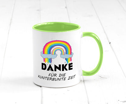 Danke für die Kunderbunte Zeit | Regenbogen lustiger Spruch Geschenk Humor