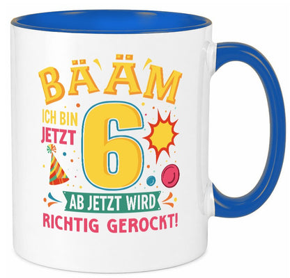 6. Geburtstag | 6 Jahre ab jetzt wird richtig gerockt lustiger Spruch Geschenk Tasse