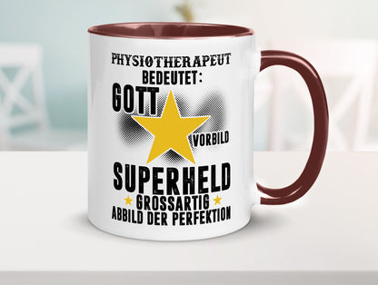 Bedeutung von Physiotherapeut lustiger Spruch Geschenk Humor Geschenkidee Tasse
