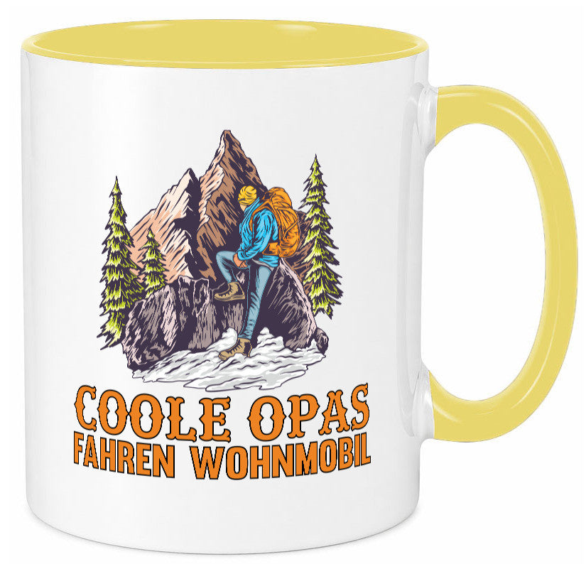 Coole Opas fahren Wohnmobil | Opa Wanderer Berge Humor Familie Geschenkidee Tasse