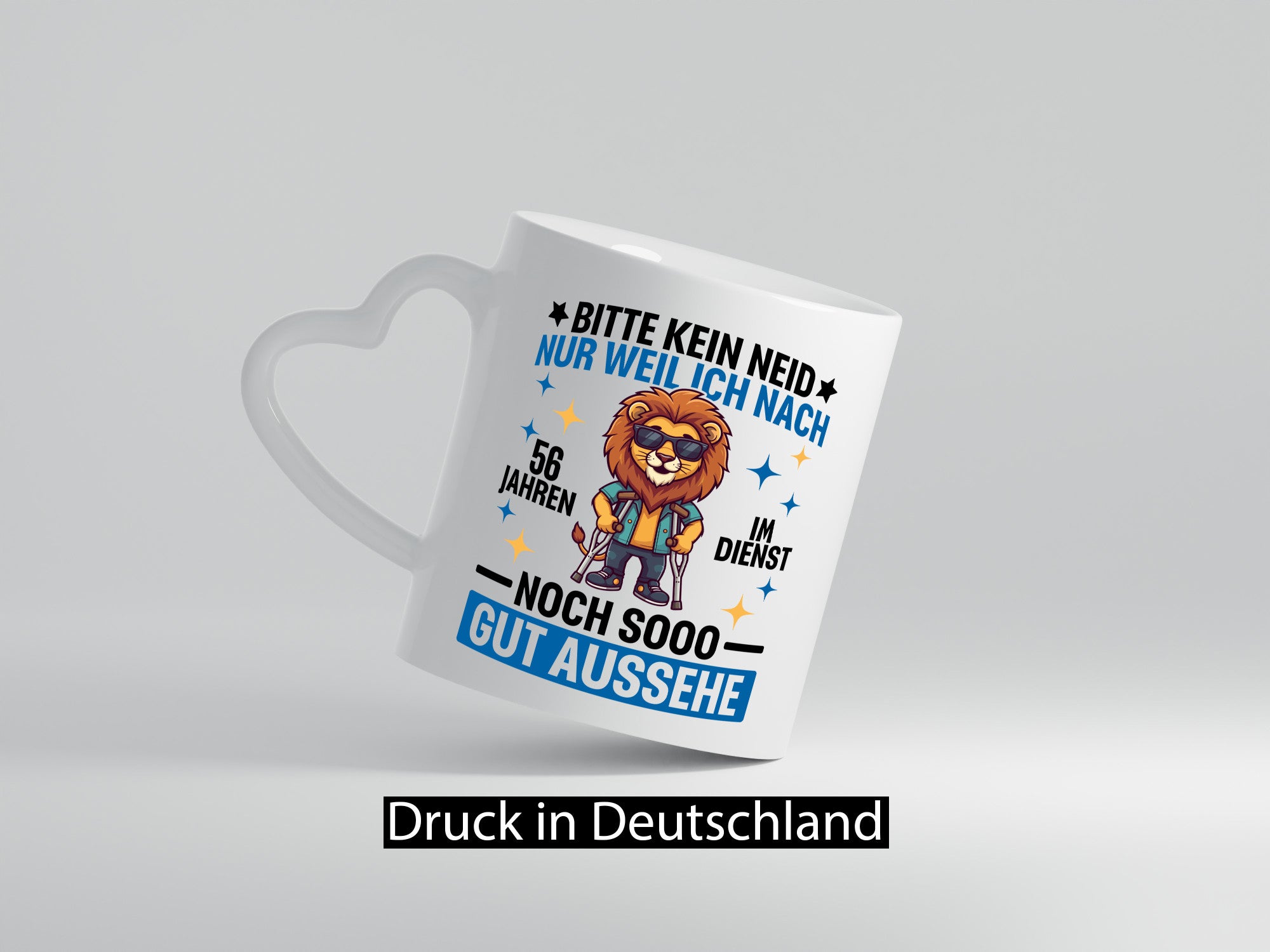 56 Jahre im Dienst | Arbeitsjubiläum Arbeit Geschenk Kollegen Büro lustiger