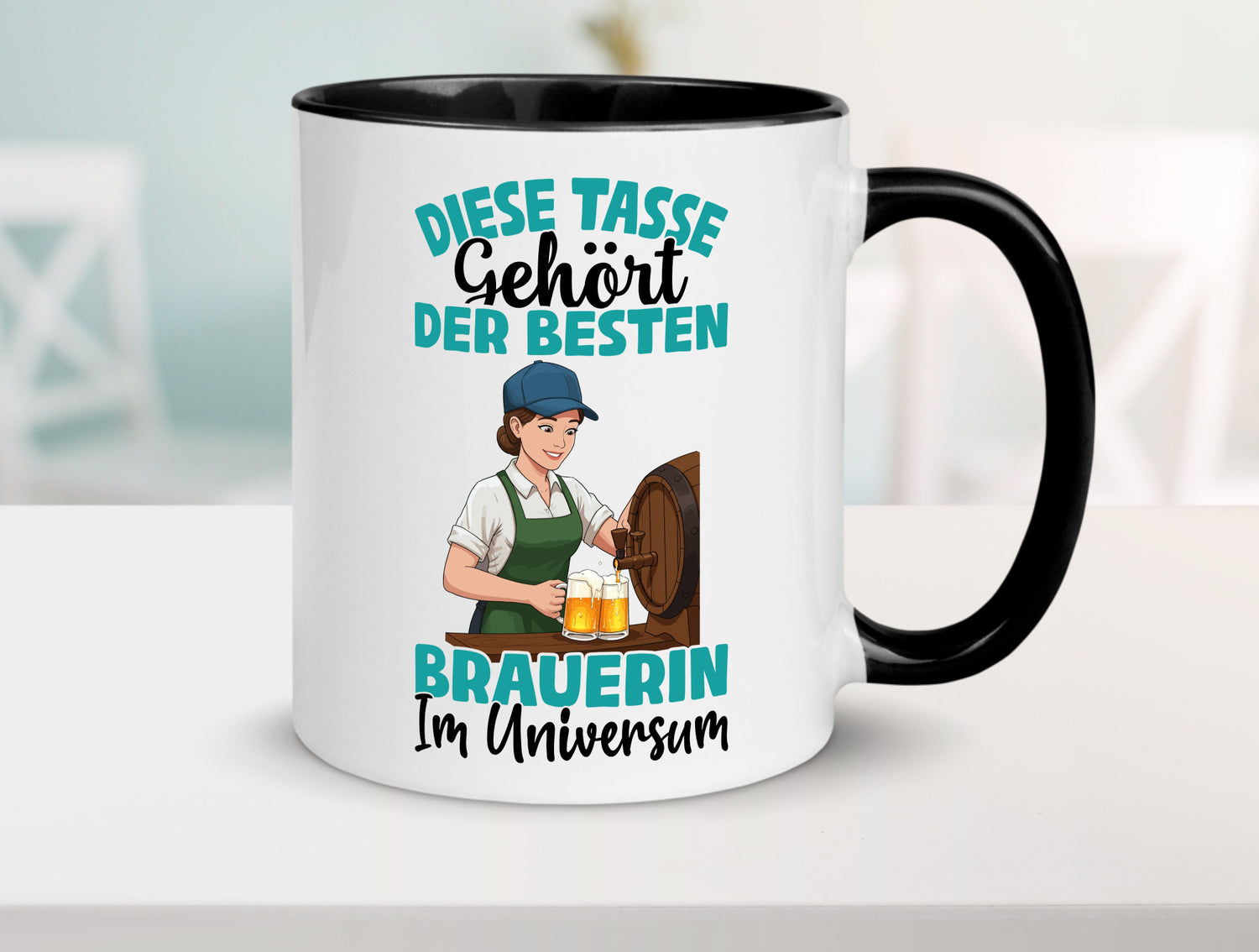 Im Universum: Brauerin | Bier Brauerei lustiger Spruch Geschenk Humor