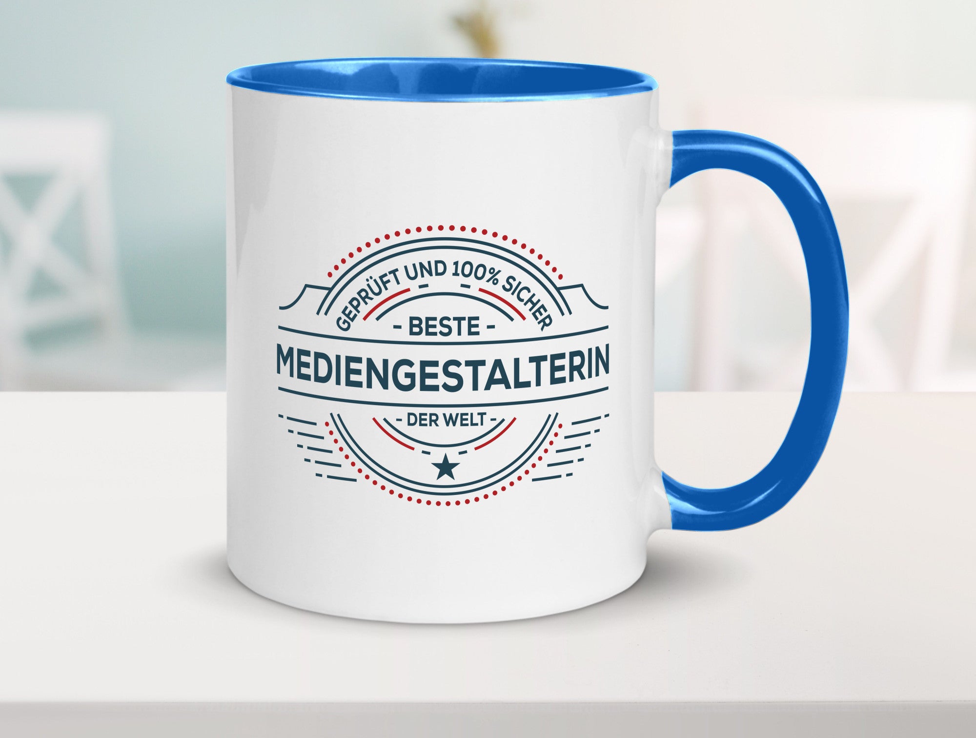 Geprüft und sicher: Mediengestalterin | Medien lustiger Spruch Geschenk Humor