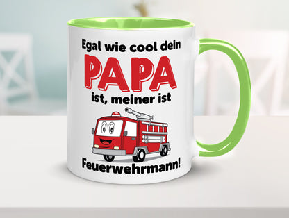 Cooler Papa | Feuerwehrmann Bester der Welt Humor Geschenkidee Tasse