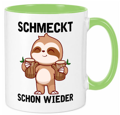 Schmeckt schon wieder | Frankfurt Hessen v2 Geschenkidee Humor Tasse