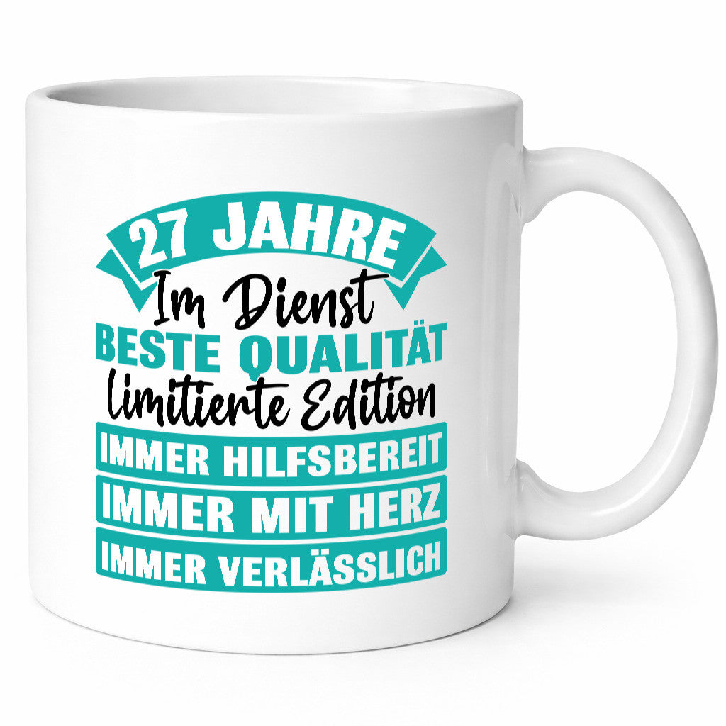 27 Jahre im Dienst | Jubiläum Arbeit Humor Kollegen Büro Geschenkidee Tasse