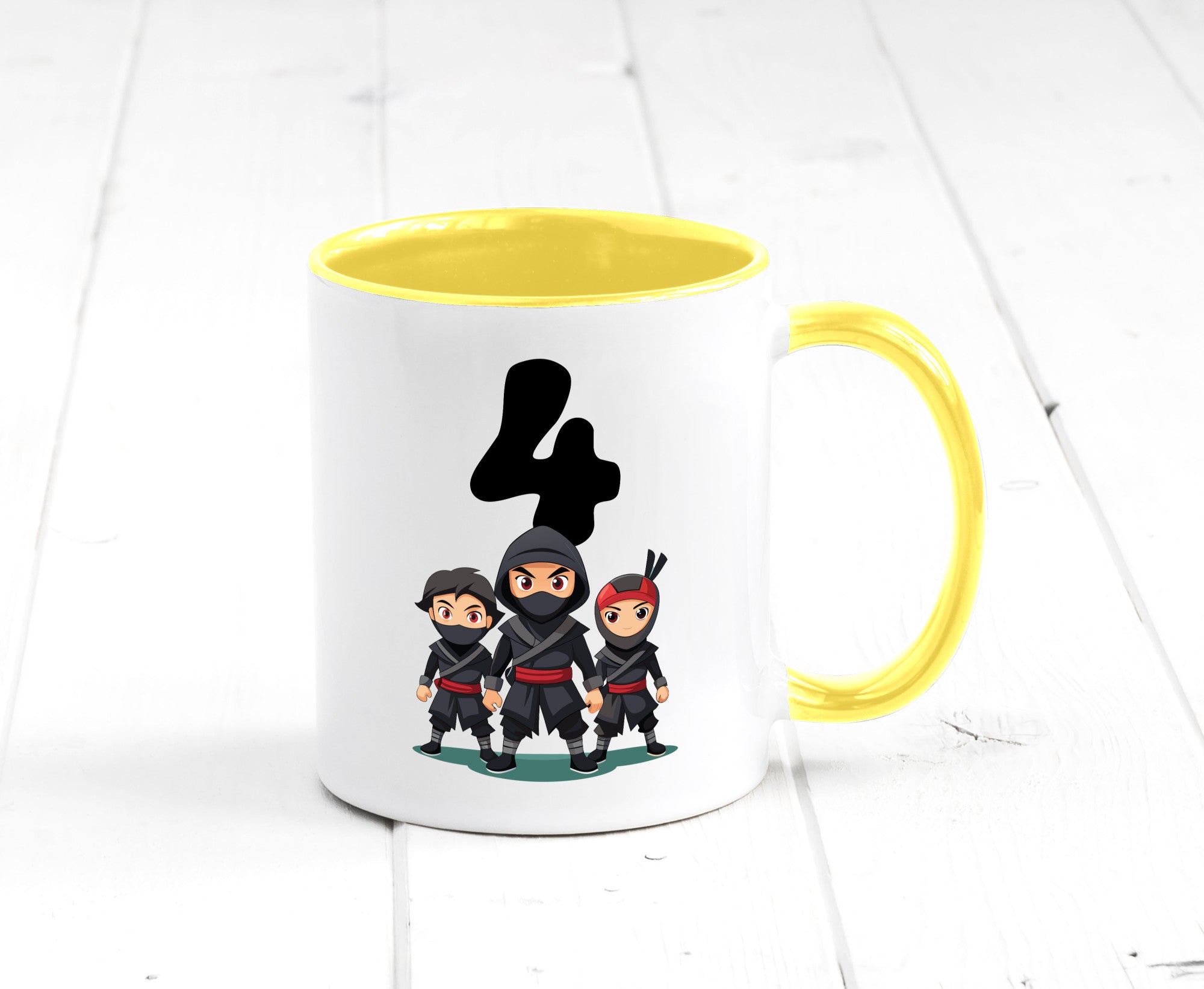4. Geburtstag | 4 Jahre Ninja lustig Geschenkidee Geschenk Tasse
