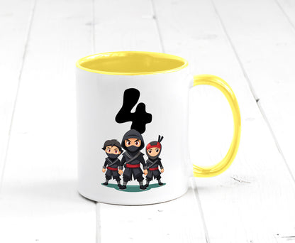 4. Geburtstag | 4 Jahre Ninja lustig Geschenkidee Geschenk Tasse