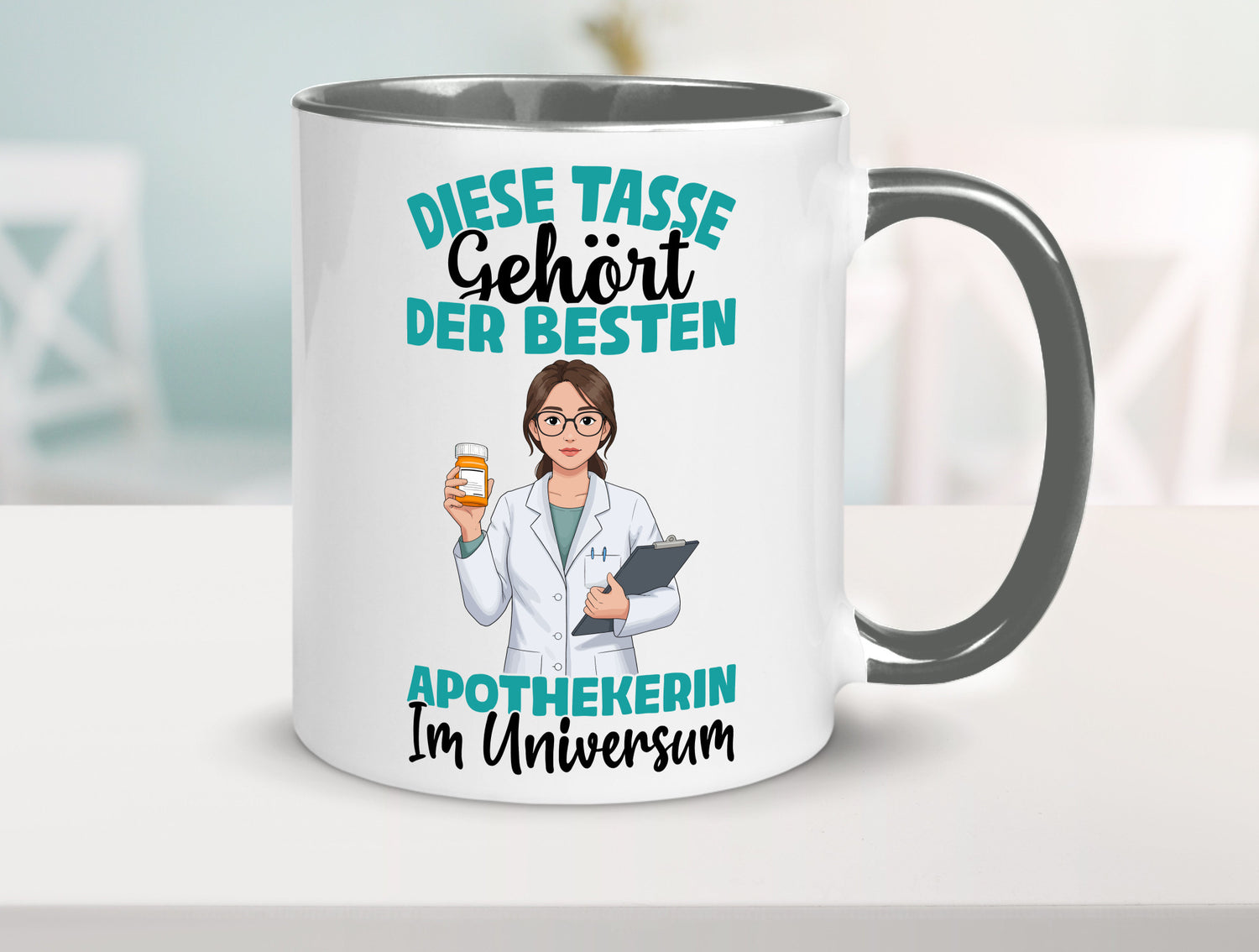 Im Universum: Apothekerin | Apotheke Pharmazie lustiger Spruch Geschenk Humor